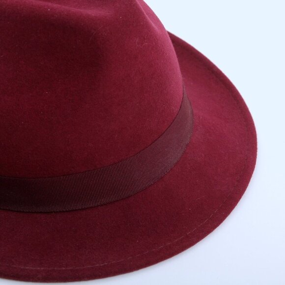 DPC 1921 Wool Fedora Hat Burgundy Women One Size‎ main image 6